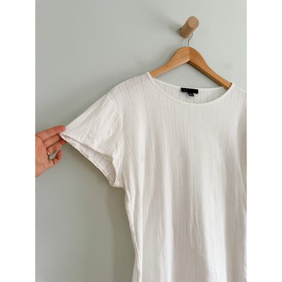 J.Crew | Pointelle short-sleeve T-shirt in Ivory | Sz XXL - Picture 3 of 8